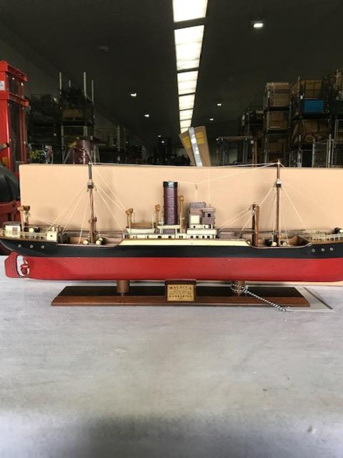 Detailed Model of The Tramp Steamer MALACCA 1897