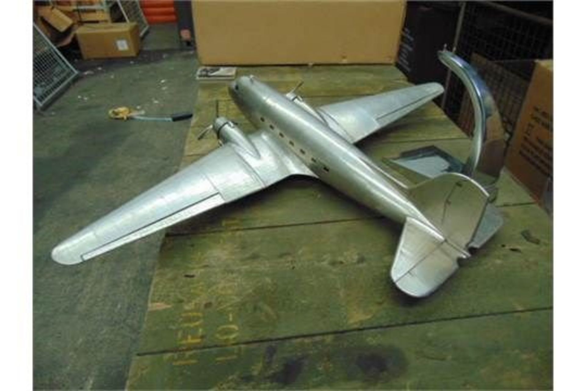 DOUGLAS DAKOTA DC-3 Aluminum Scale Model - Image 3 of 7