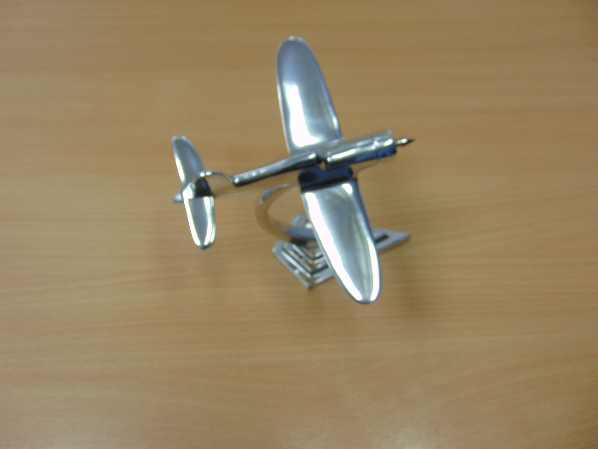 VOUGHT CORSAIR ALUMINIUM DESK TOP MODEL ON STAND - Image 2 of 10