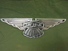 POLISHED ALUMINIUM JAGUAR ADVERTISING SIGN