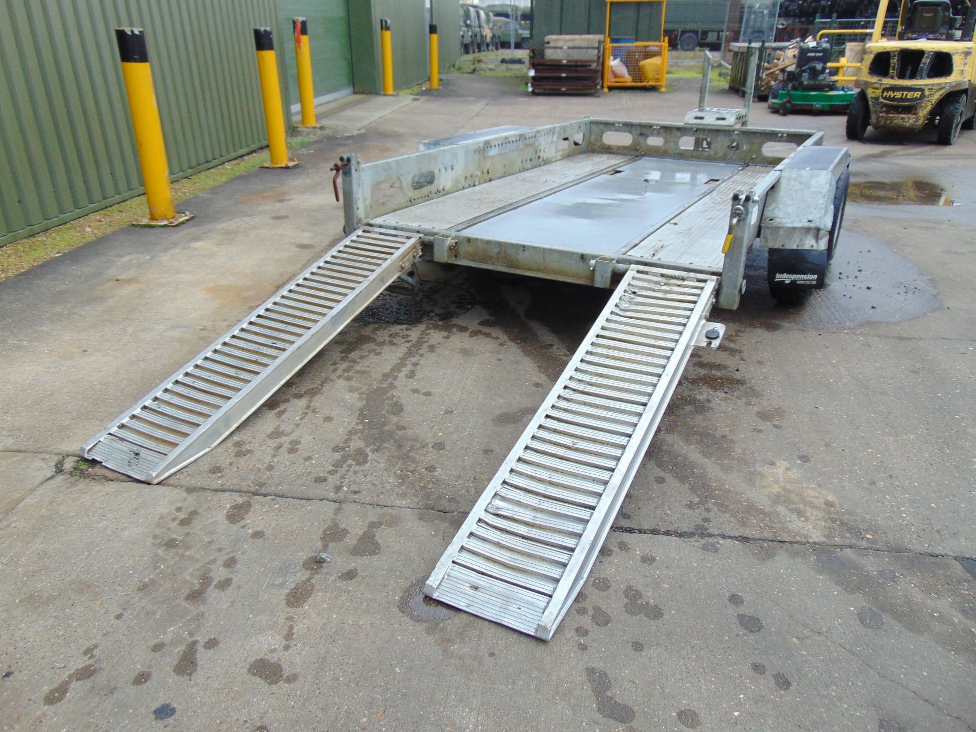 Indespension 3,500kg Twin Axle Plant Trailer c/w Ramps - Image 9 of 14