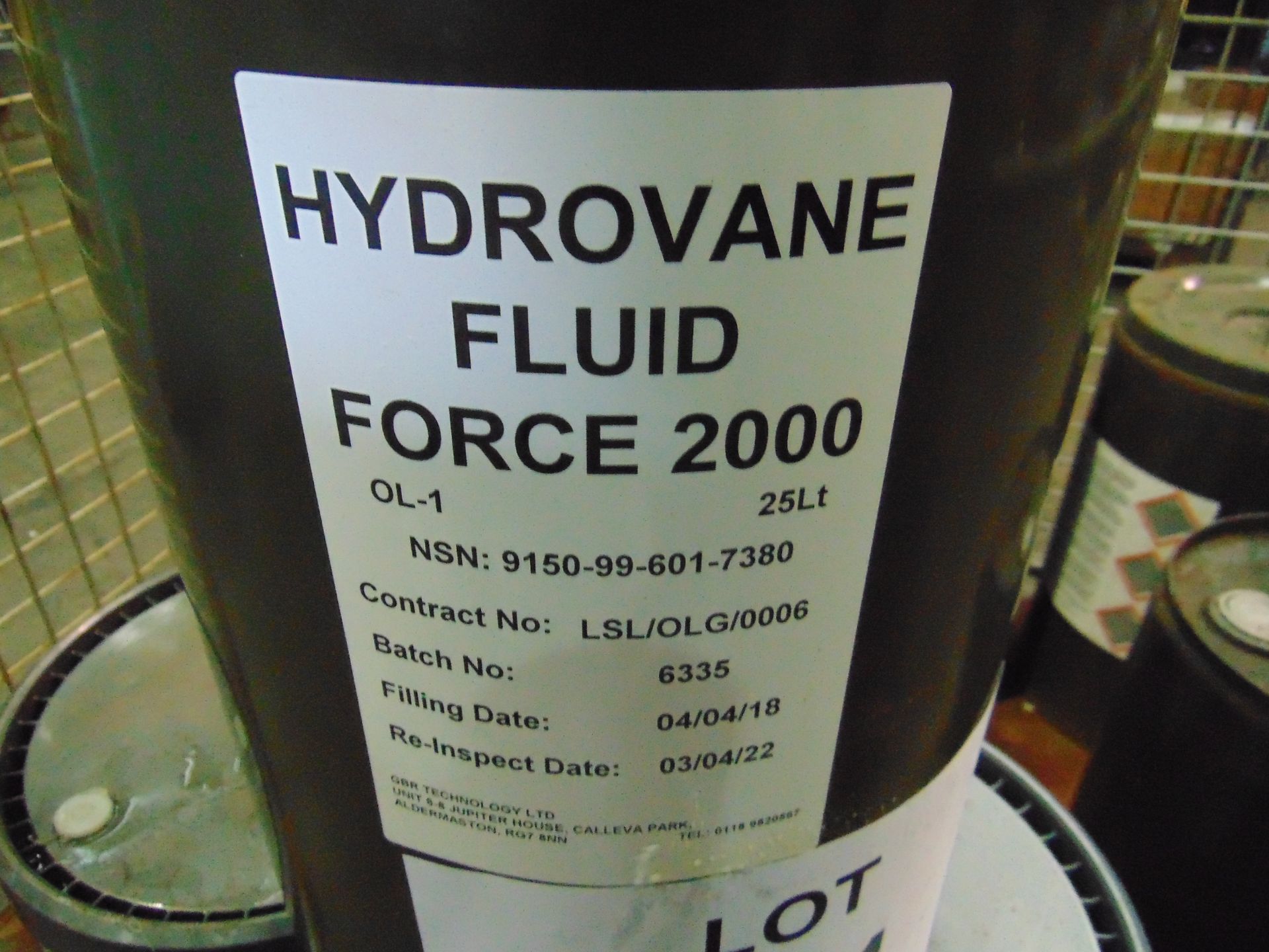 1 x Unissued 25L Sealed Drum of Hydrovane Fluid Force 2000 Compressor Oil - Image 2 of 2