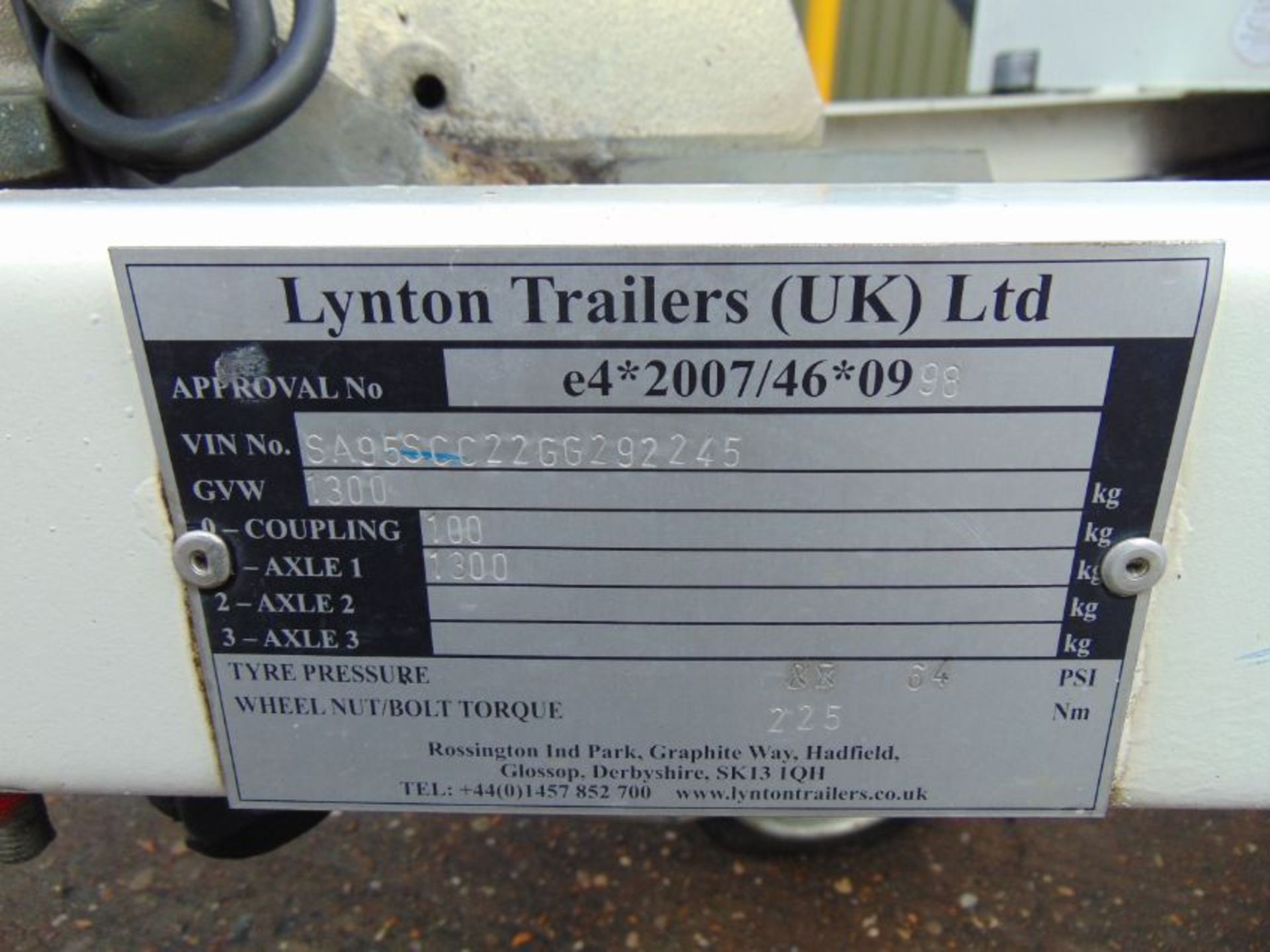 2016 Lynton Single Axle Covered Trailer c/w Gas Strut Assisted Pop Up Lid (CAMP/EXPEDITION TRAILER) - Image 18 of 18