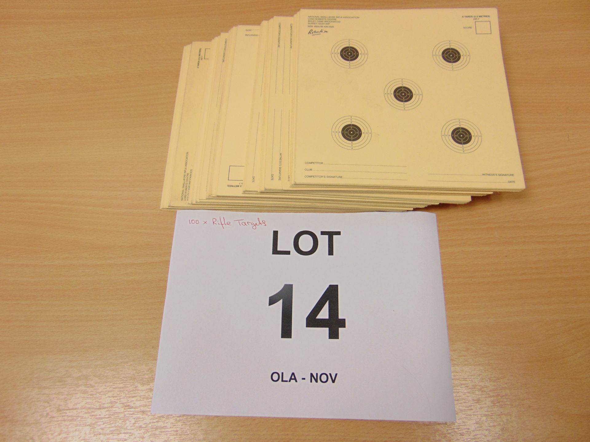 100 x SMALL BORE RIFLE TARGETS SUITABLE FOR AIR RIFLES ETC. - Image 2 of 3