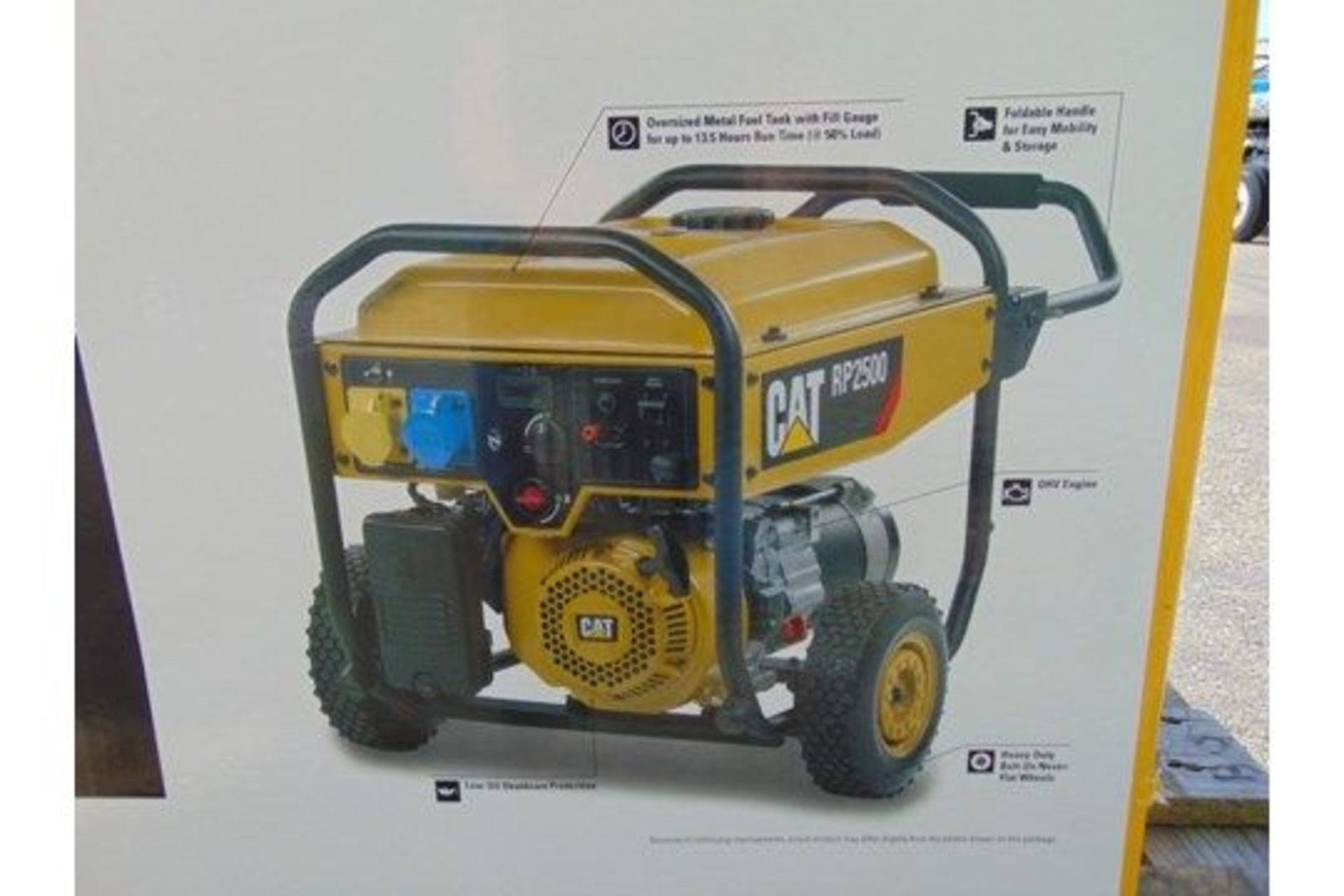 UNISSUED Caterpillar RP2500 Industrial Petrol Generator Set Dual Voltage 110/230 Volt - Image 8 of 8