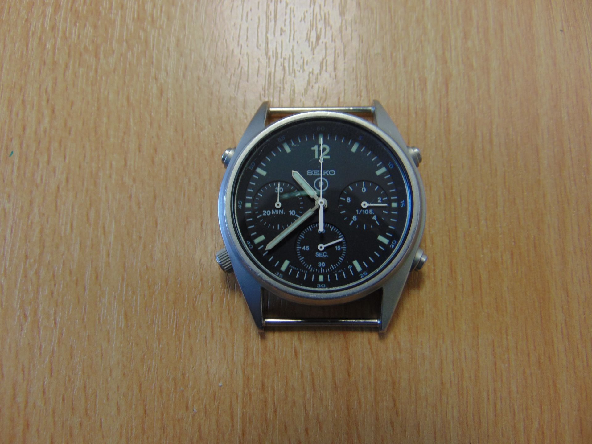 SEIKO GEN I RAF PILOTS CHRONO WATCH NATO MARKED DATED 1986 - Image 4 of 8