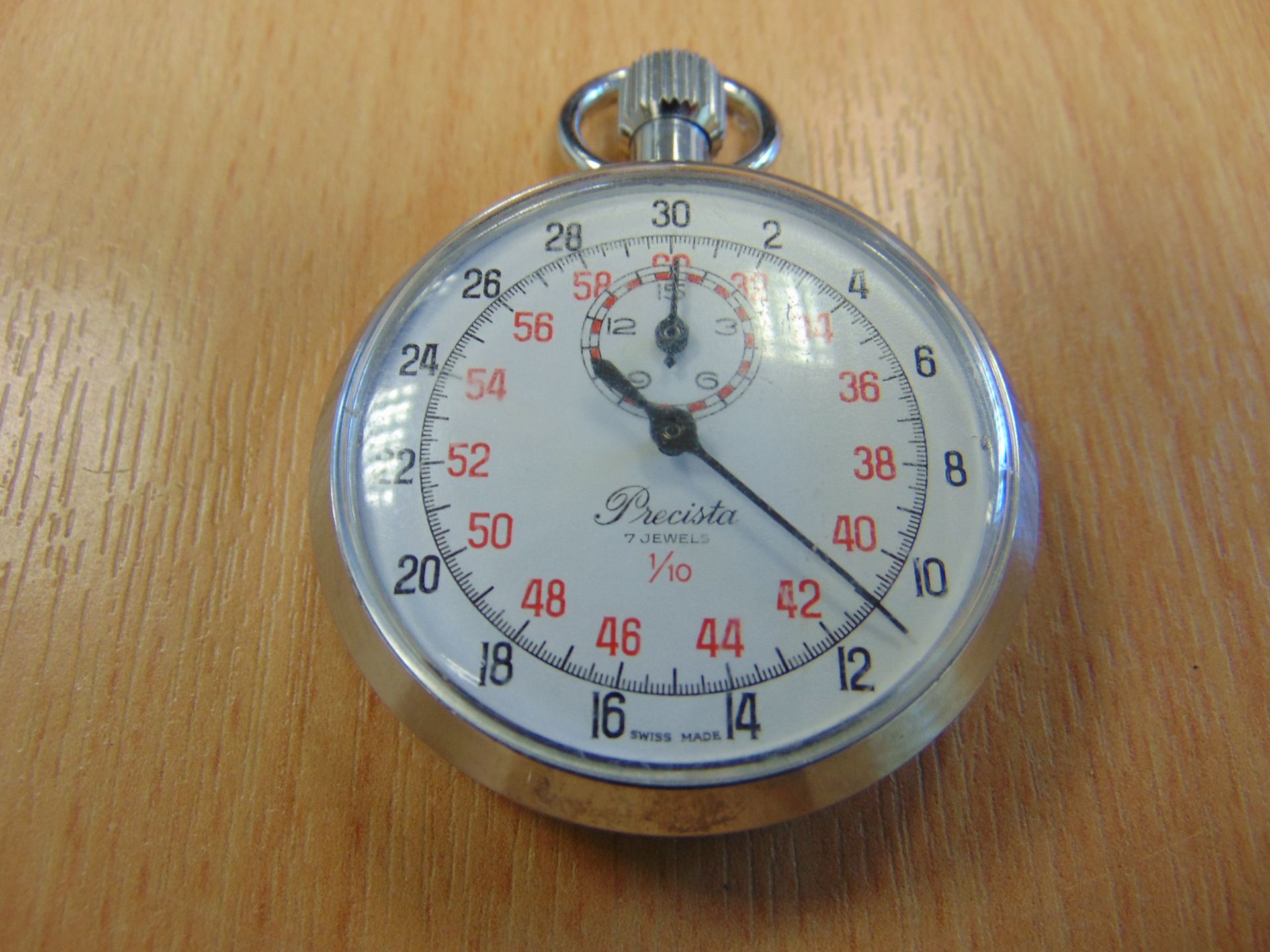 PRECISTA 1/10 SEC. 7 JEWEL STOP WATCH Dated 1988. Nato Narked - Image 2 of 5