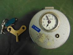 RARE BLICK MECHANICAL TIME KEEPERS CLOCK C/W KEYS