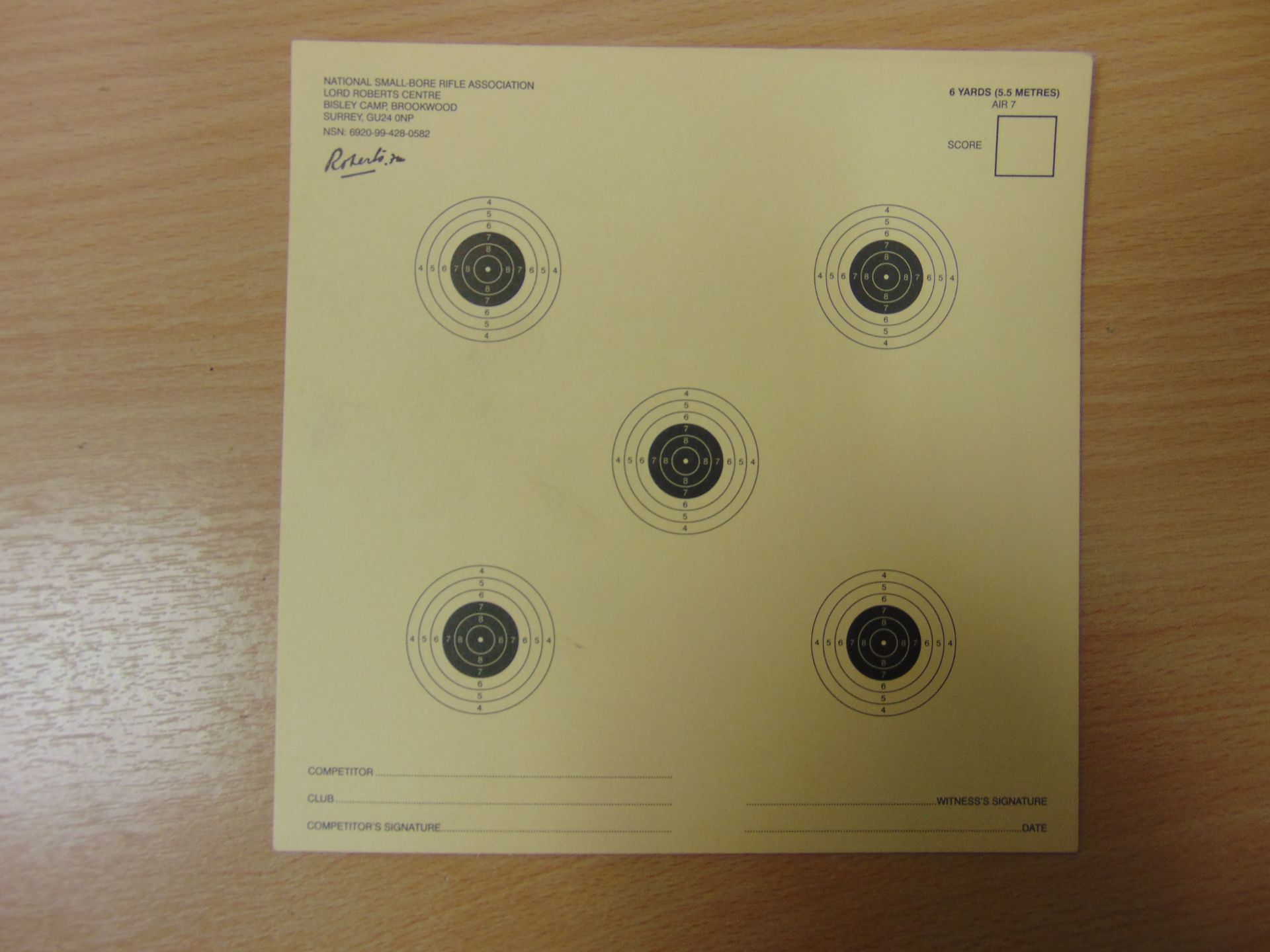 100 x SMALL BORE RIFLE TARGETS SUITABLE FOR AIR RIFLES ETC. - Image 3 of 3