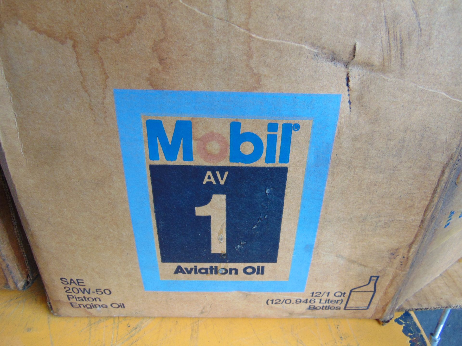 36 x Unissued 1qt Sealed Tubs of Mobil AV1 SAE 20W-50 Aircraft Piston Engine Oil - Image 3 of 3