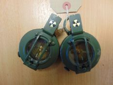 2X STANLEY BRITISH ARMY PRISMATIC COMPASS NATO MARKED