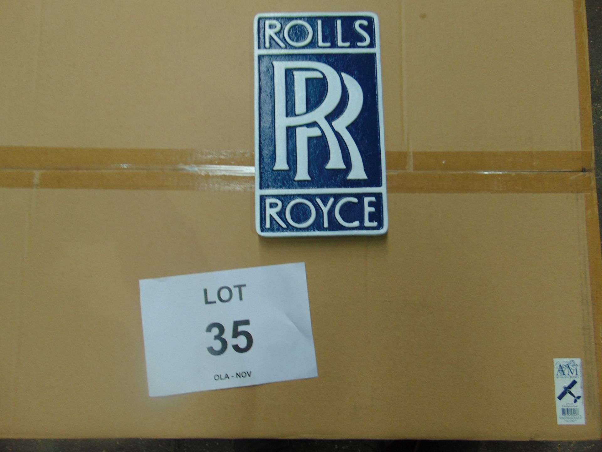 CAST ALUMINIUM ROLLS ROYCE ADVERSITING SIGN - Image 3 of 3