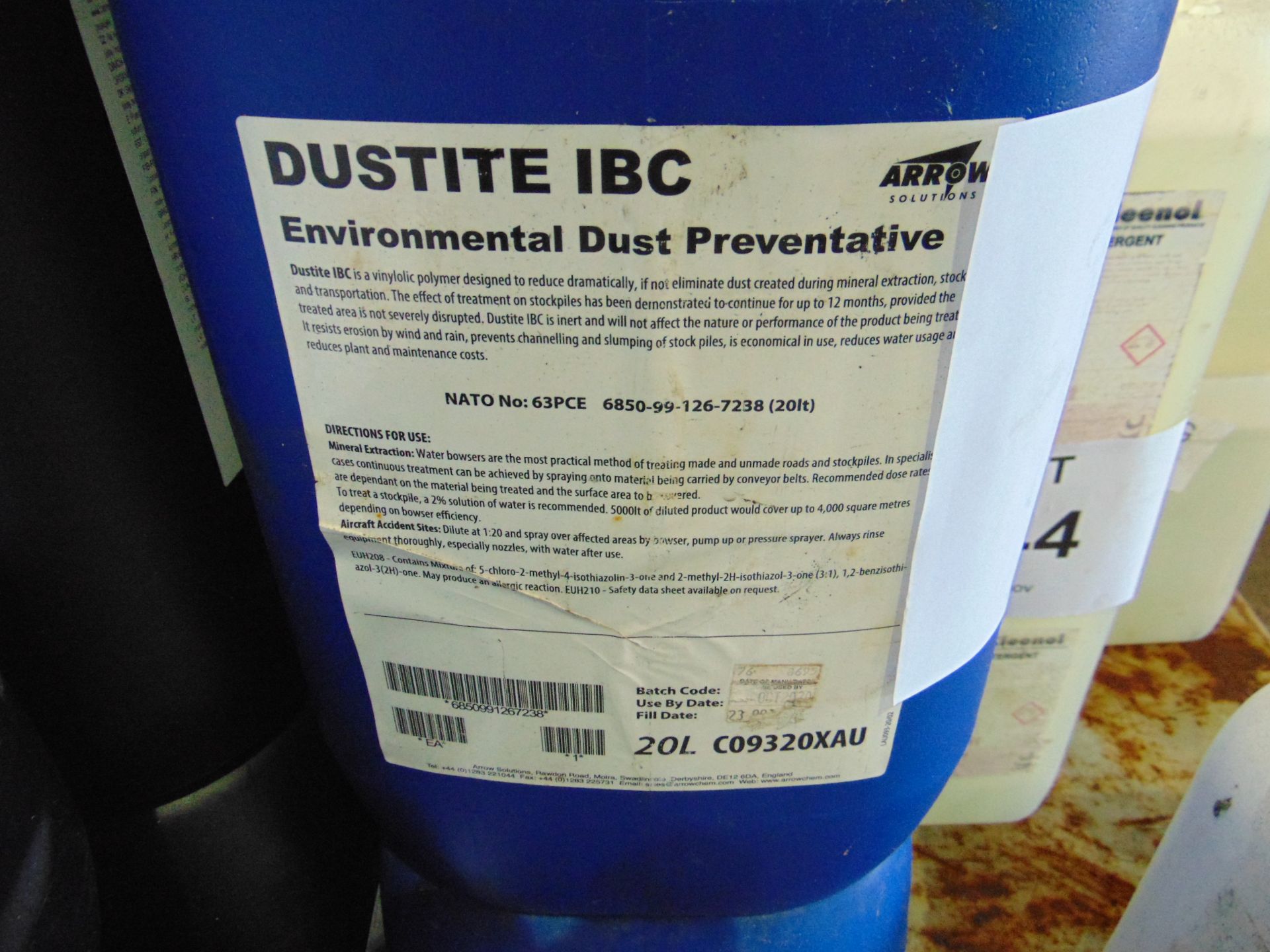 2 x Unissued 20L Sealed Drums of Dustite IBC Dust Supression Liquid - Bild 2 aus 2