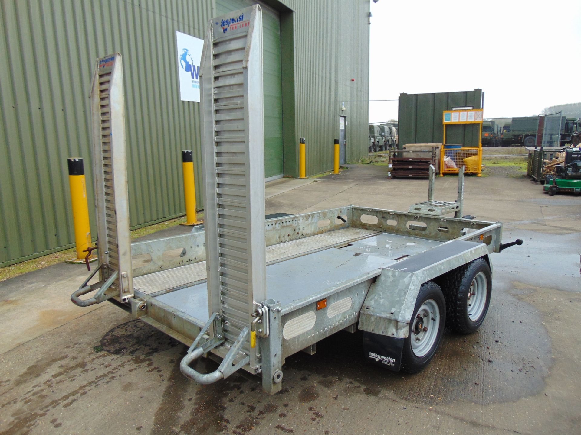Indespension 3,500kg Twin Axle Plant Trailer c/w Ramps - Image 7 of 14