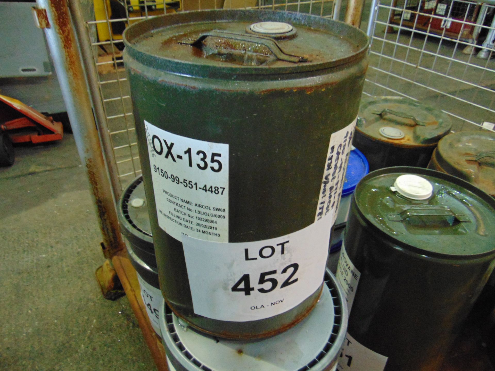 1 x Unissued 20L Sealed Drum of Aircol OX135 High Performance Refrigerant Compressor Oil