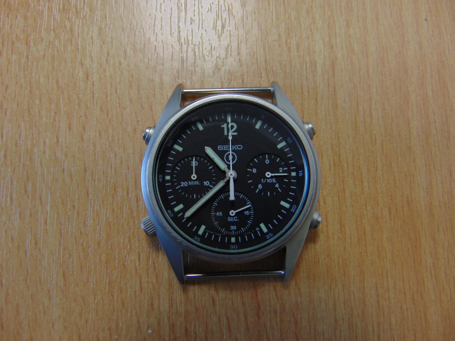 SEIKO GEN I RAF PILOTS CHRONO WATCH NATO MARKED DATED 1986 - Image 5 of 8