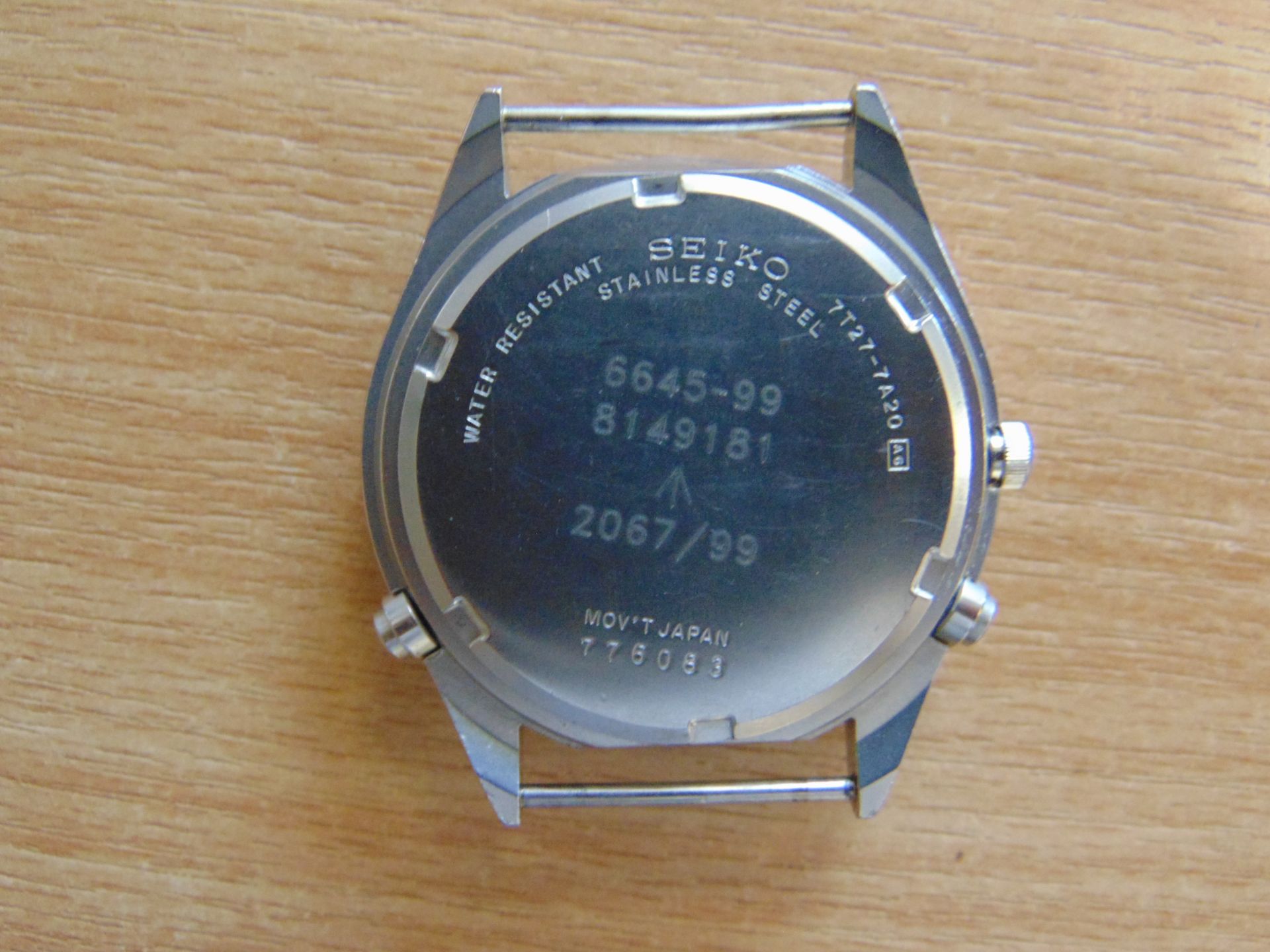 SEIKO GEN 2 RAF PILOTS CHRONO WATCH NATO MARKED DATED- 1999- GULF WAR 2 ISSUE. - Image 6 of 10