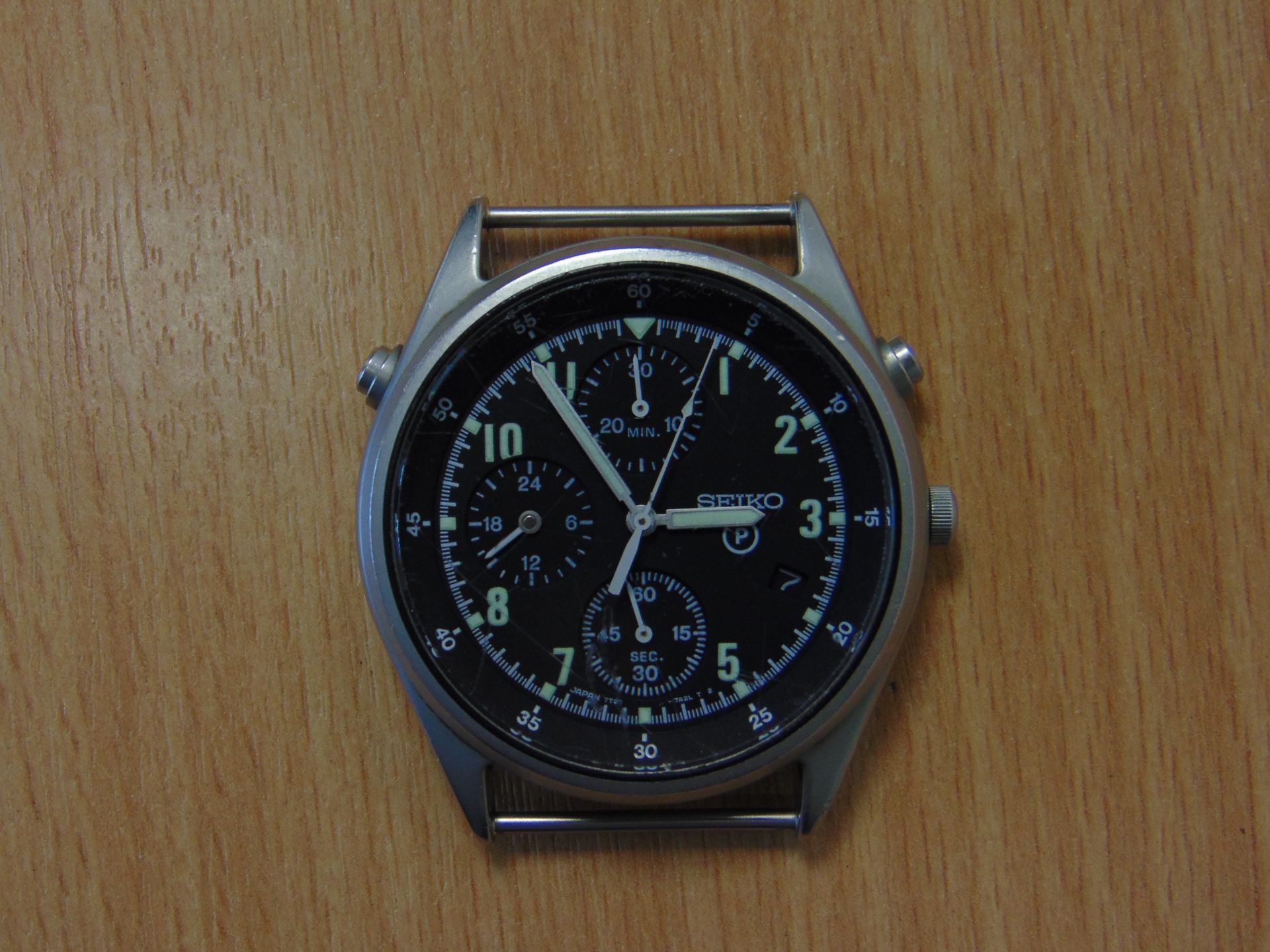 SEIKO GEN 2 RAF PILOTS CHRONO WATCH NATO MARKED DATED 1993 - Image 3 of 8