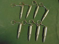 8X 7.62mm DUMMY BULLET KEY RINGS