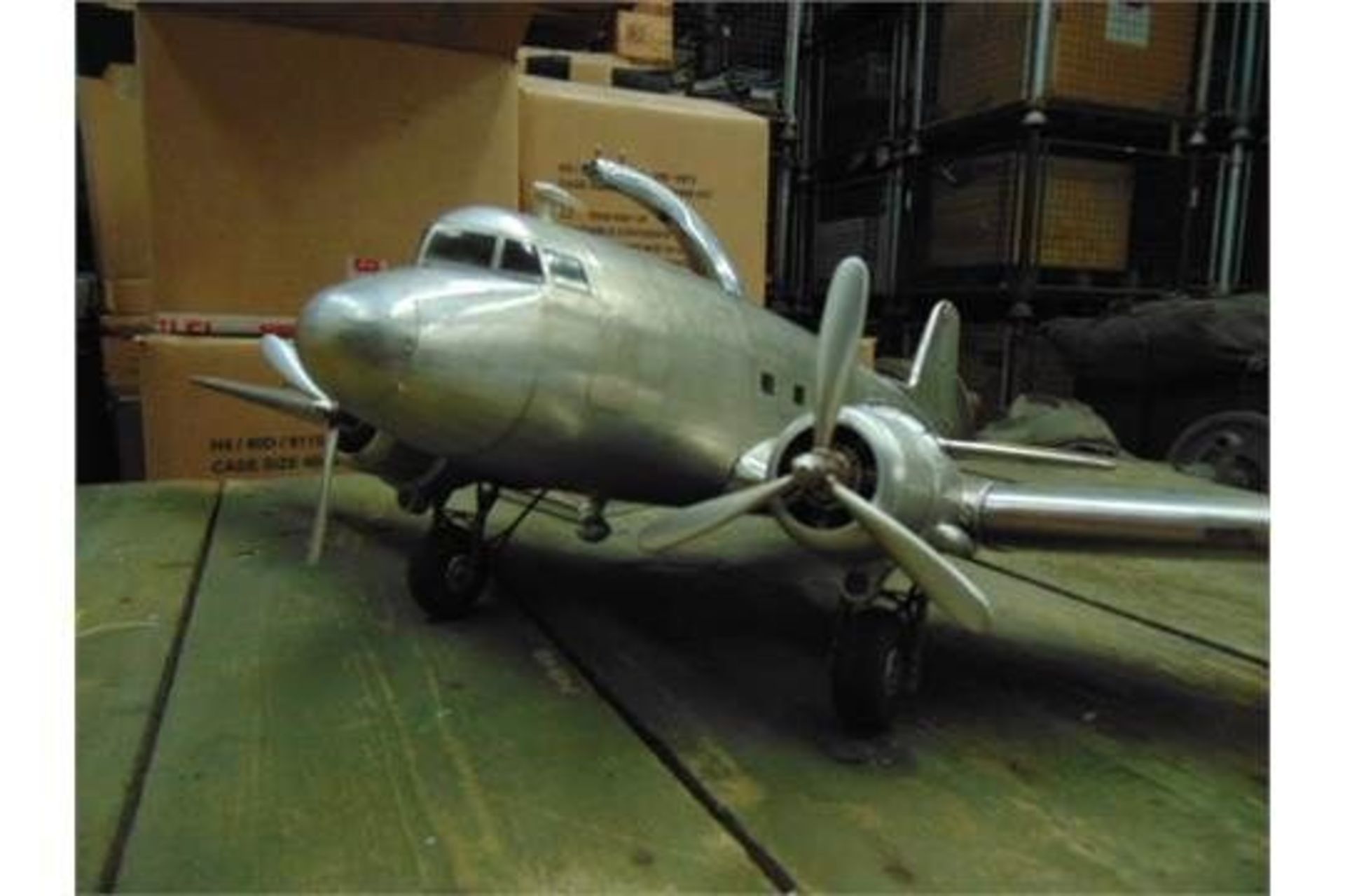 DOUGLAS DAKOTA DC-3 Aluminum Scale Model - Image 2 of 7