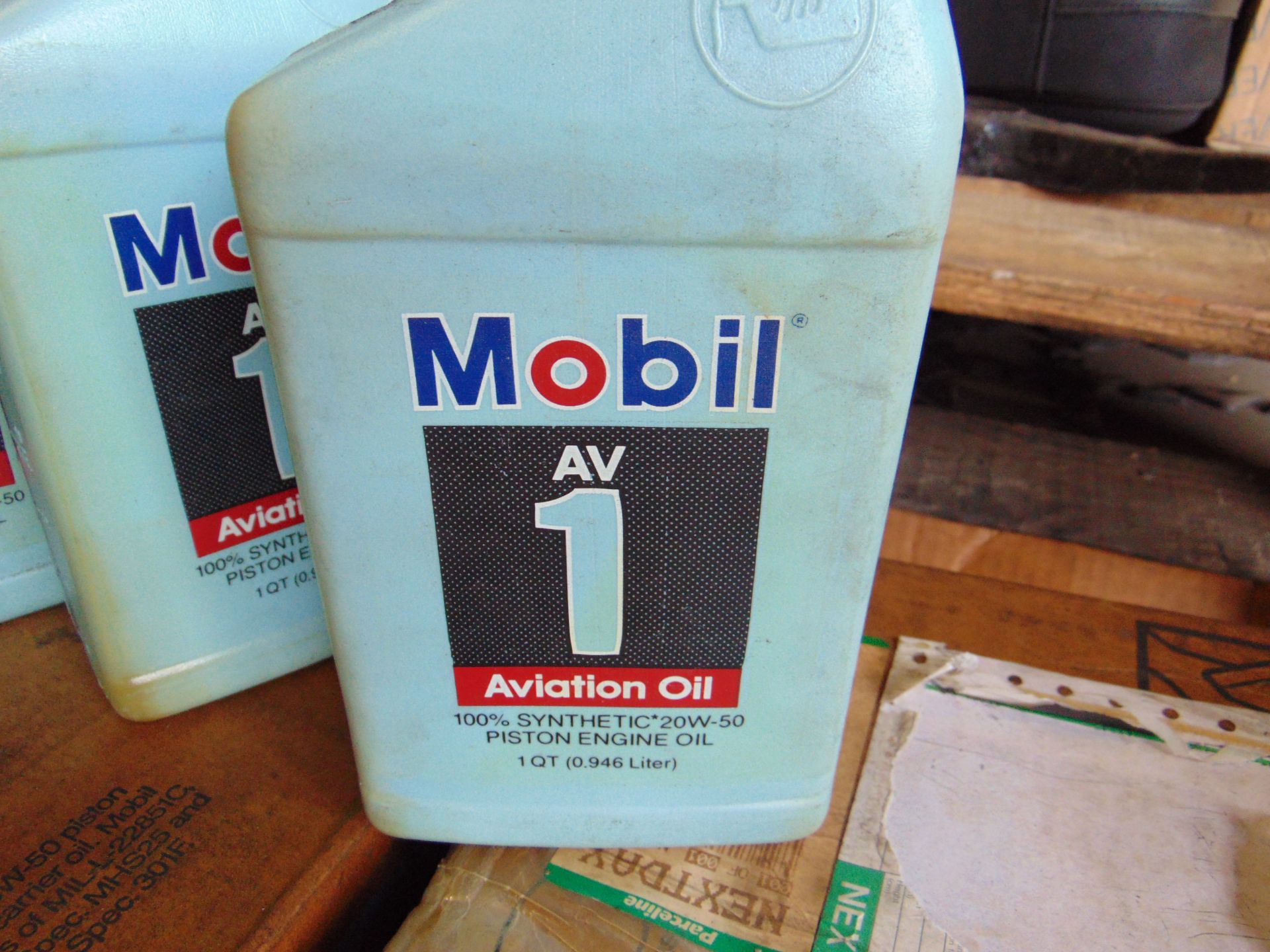36 x Unissued 1qt Sealed Tubs of Mobil AV1 SAE 20W-50 Aircraft Piston Engine Oil - Image 2 of 3
