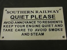 SOUTHERN RAILWAY CAST IRON SIGN