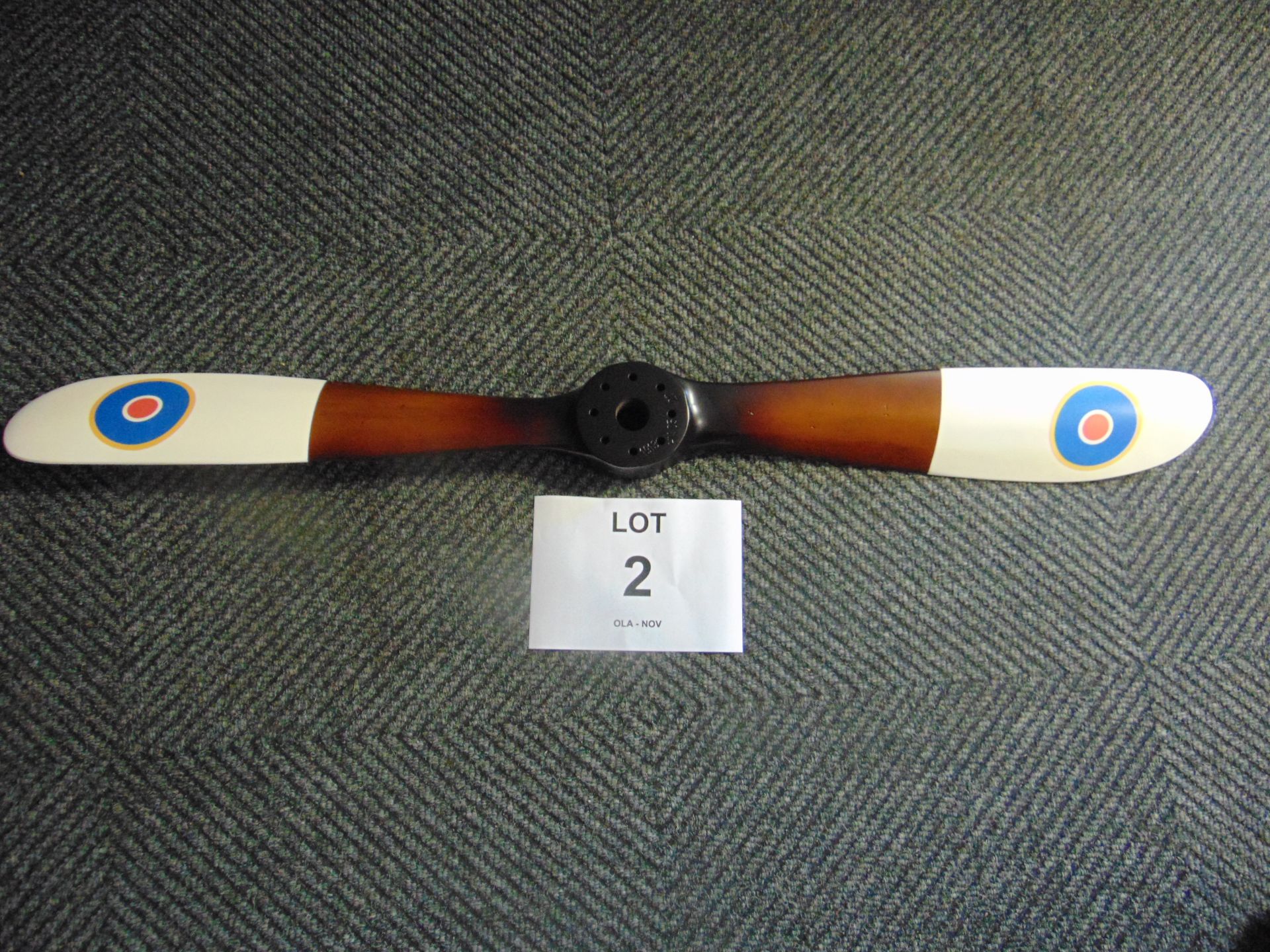 SOPWITH WWI Aircraft Propeller Repro 120 cm X 6 cm X 11 cm c/w hanging bracket