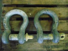 2 x 1 3/4" WLL25T 25 Ton Galvanized Rigging Shackle