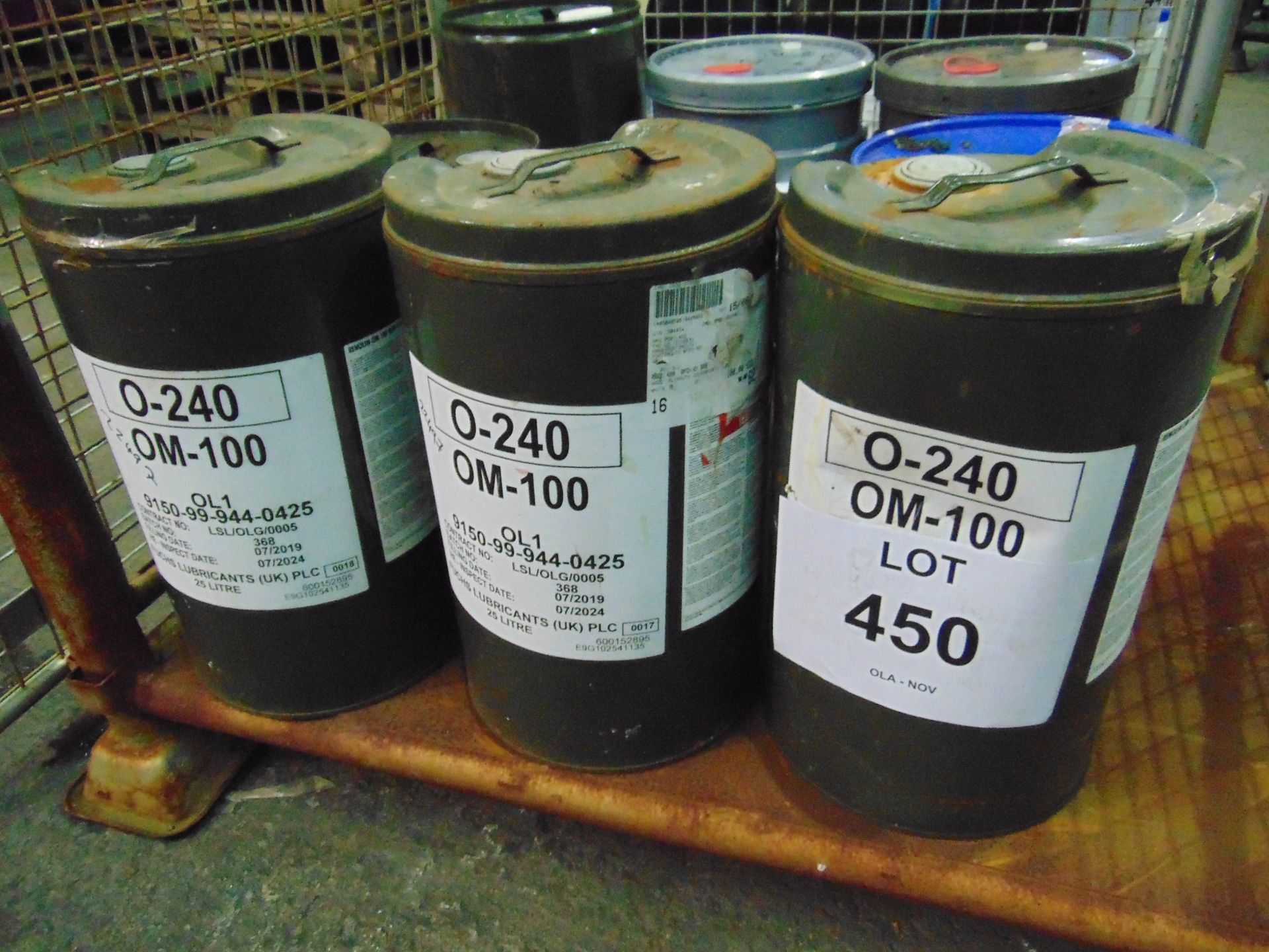 3 x Unissued 25L Sealed Drums of Fuchs OM100 Extreme High Pressure Industrial Gear Oil