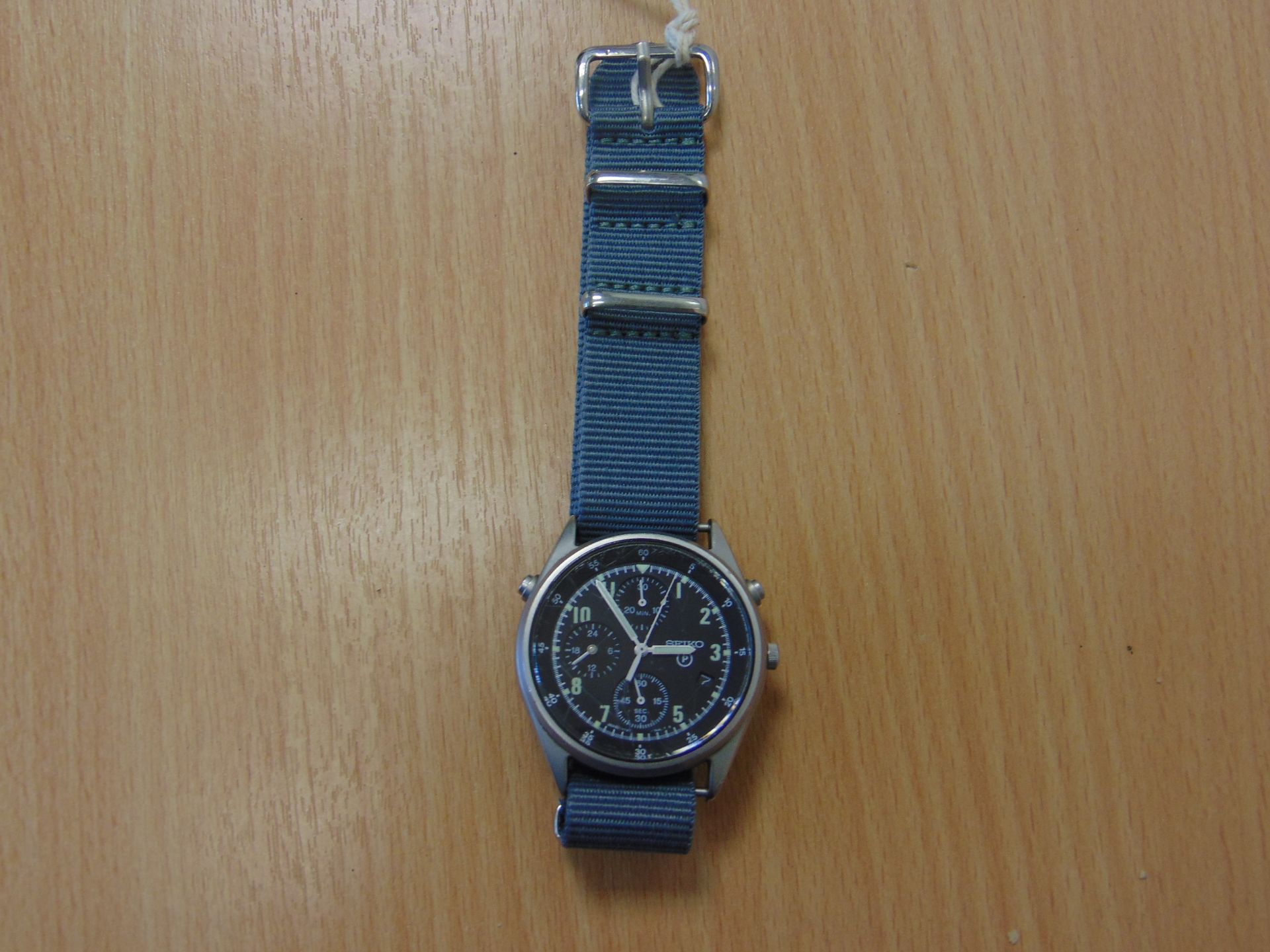 SEIKO GEN 2 RAF PILOTS CHRONO WATCH NATO MARKED DATED 1993 - Image 2 of 8