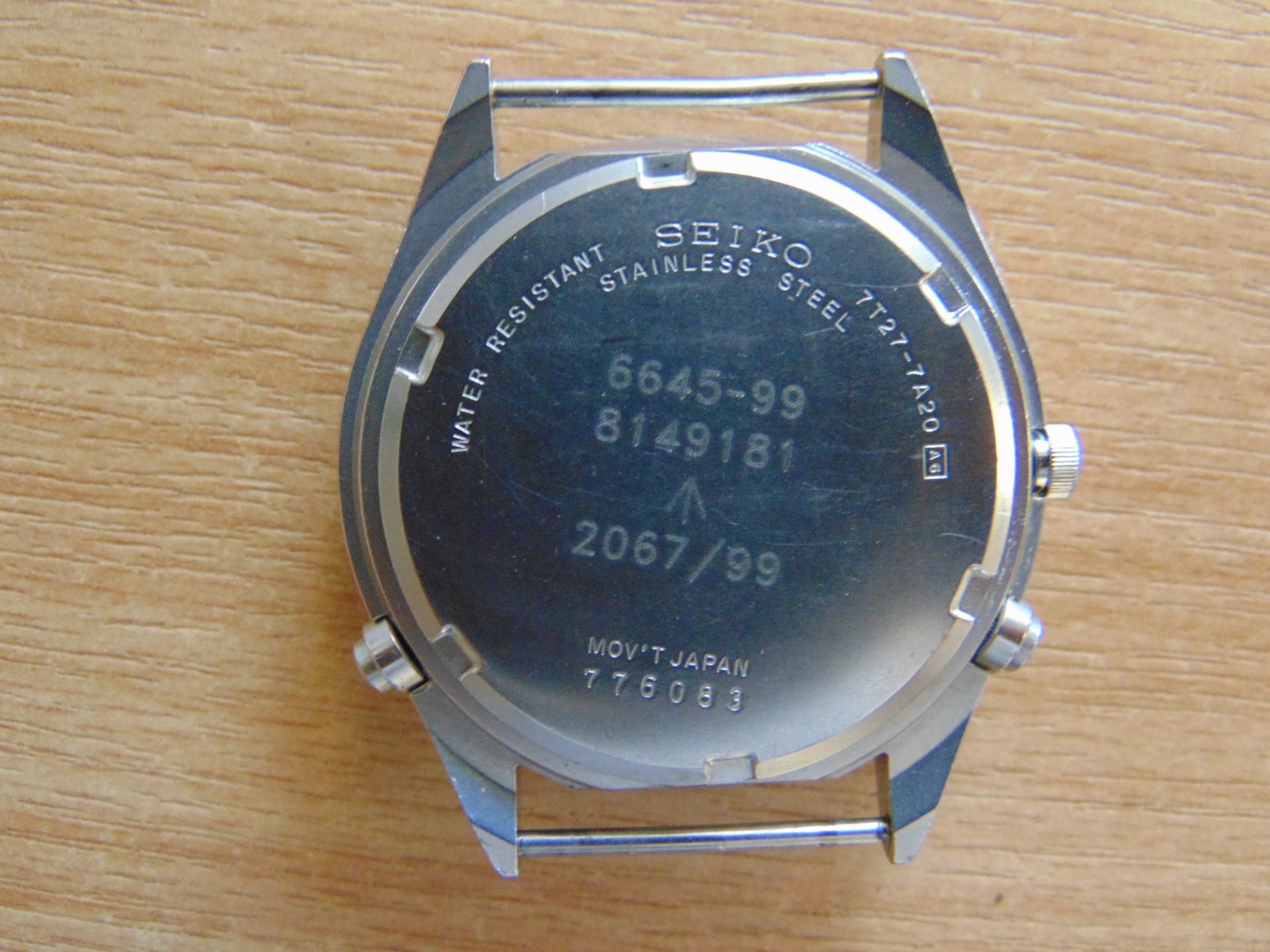 SEIKO GEN 2 RAF PILOTS CHRONO WATCH NATO MARKED DATED- 1999- GULF WAR 2 ISSUE. - Image 7 of 10