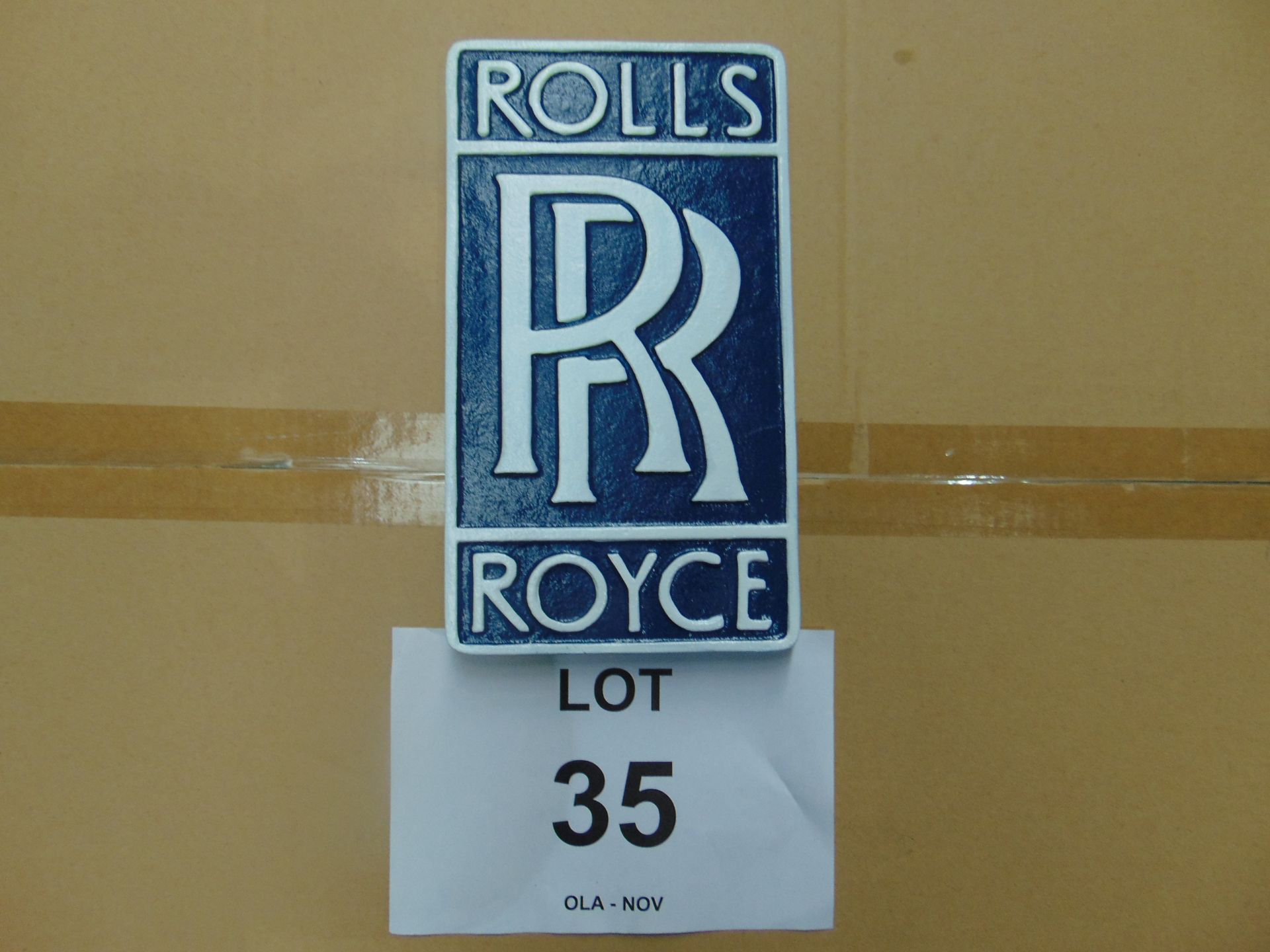 CAST ALUMINIUM ROLLS ROYCE ADVERSITING SIGN