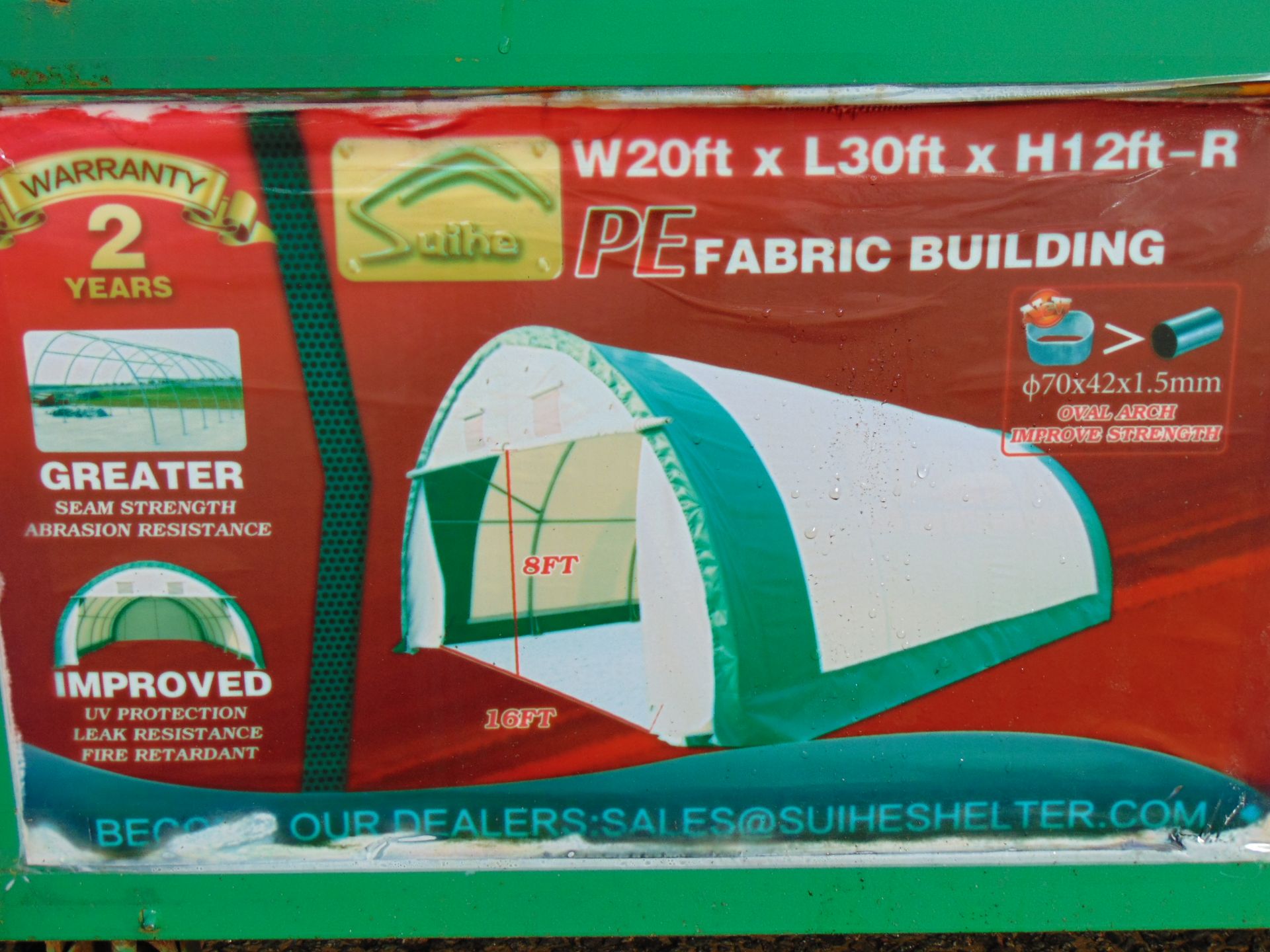 Heavy Duty Storage Shelter 20'W x 30'L x 12' H P/No 203012R