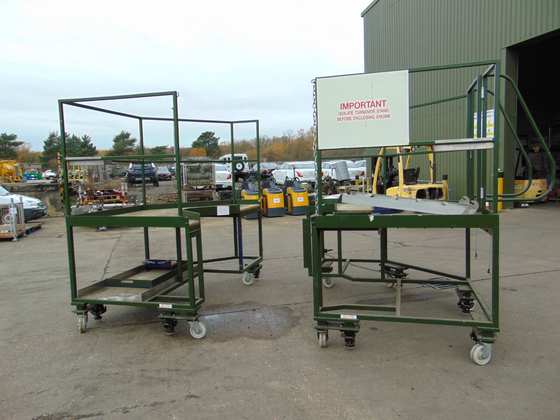 Moveable 2 Piece Access Platform c/w Guard Rail, Access Steps, Jacks etc - Image 6 of 9