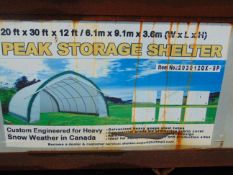 PEAK STORAGE SHELTER 20FT x 30 FT x 12FT (W x L x H)