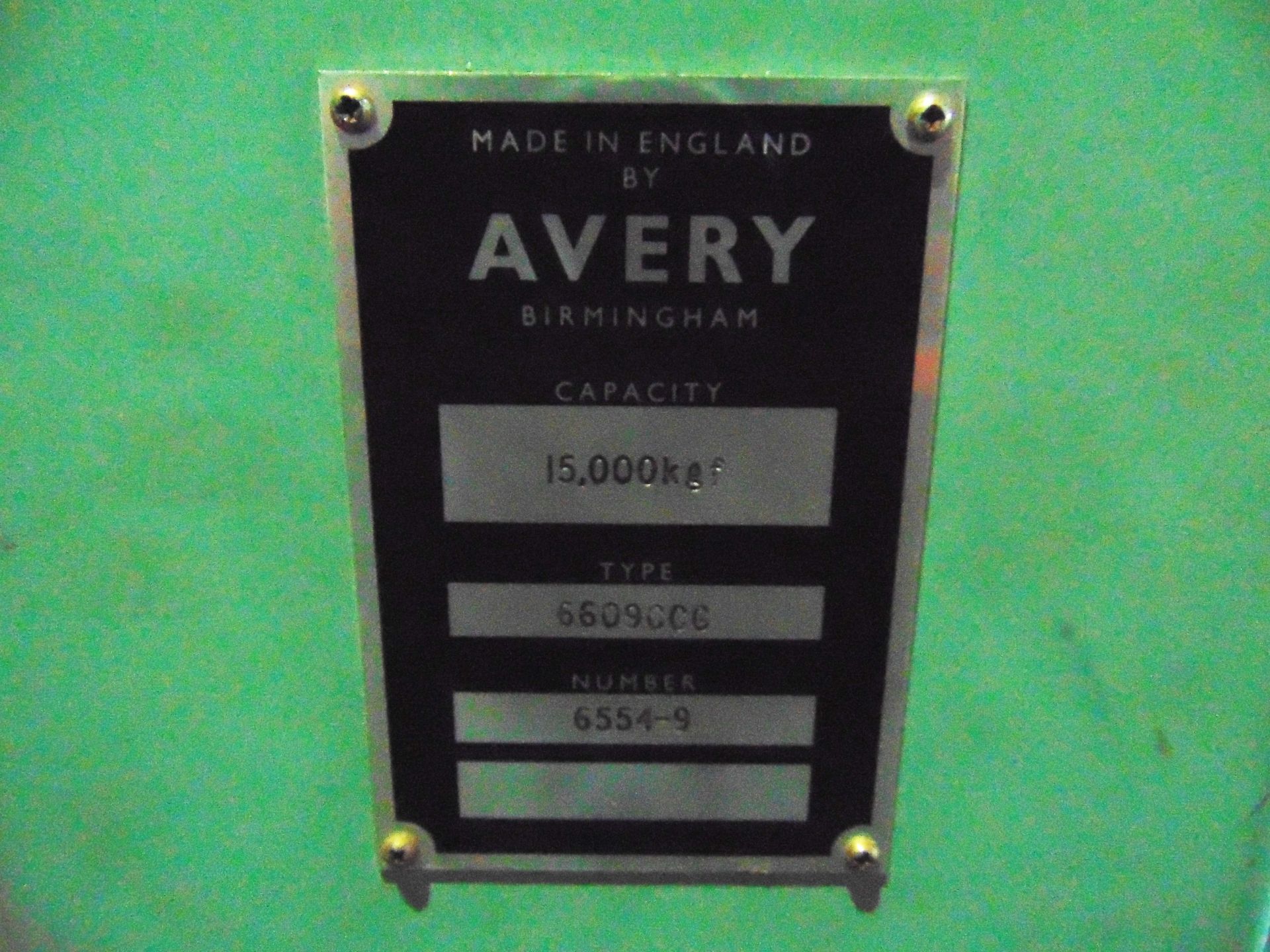 Vintage Avery Torsion Testing System 0-15000 Kgf - Image 12 of 12