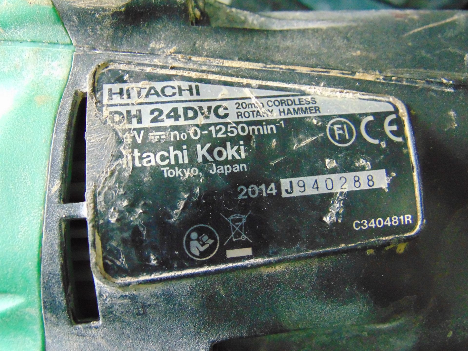 Hitachi DH24DVC SDS Hammer Drill c/w 2 x Batteries & Charger - Image 4 of 6