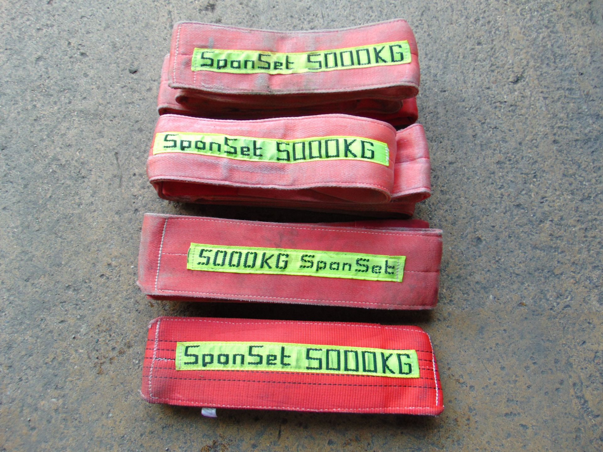 Qty 4 x Spanset 5000Kg Lifting Slings 1 x 1m, 1 x 2m & 2 x 3m - Image 3 of 3