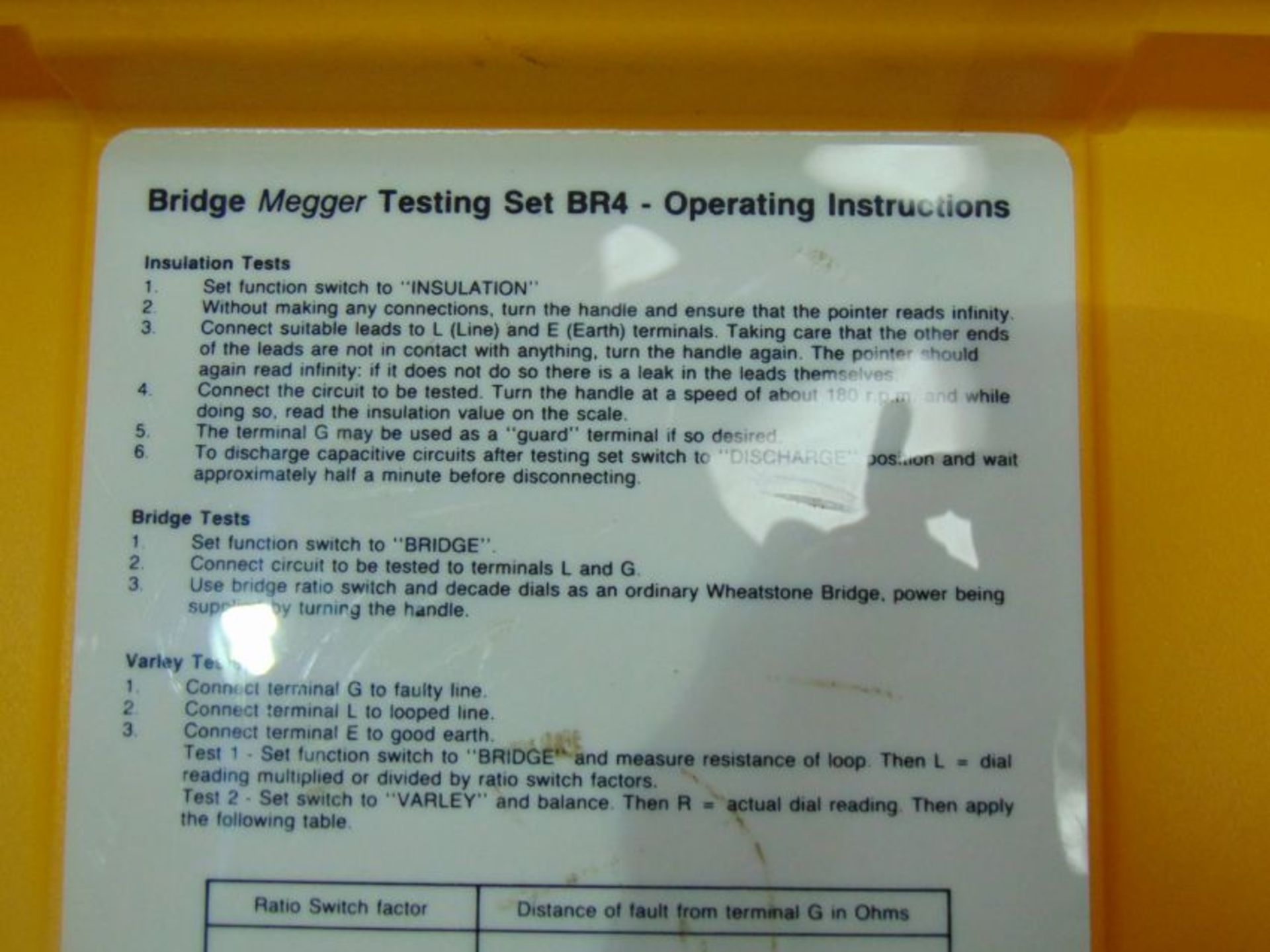 Bridge Megger BR4 Insulation Testing Set - Image 7 of 8