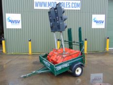 2 Way Traffic Light System c/w Single Axle Trailer