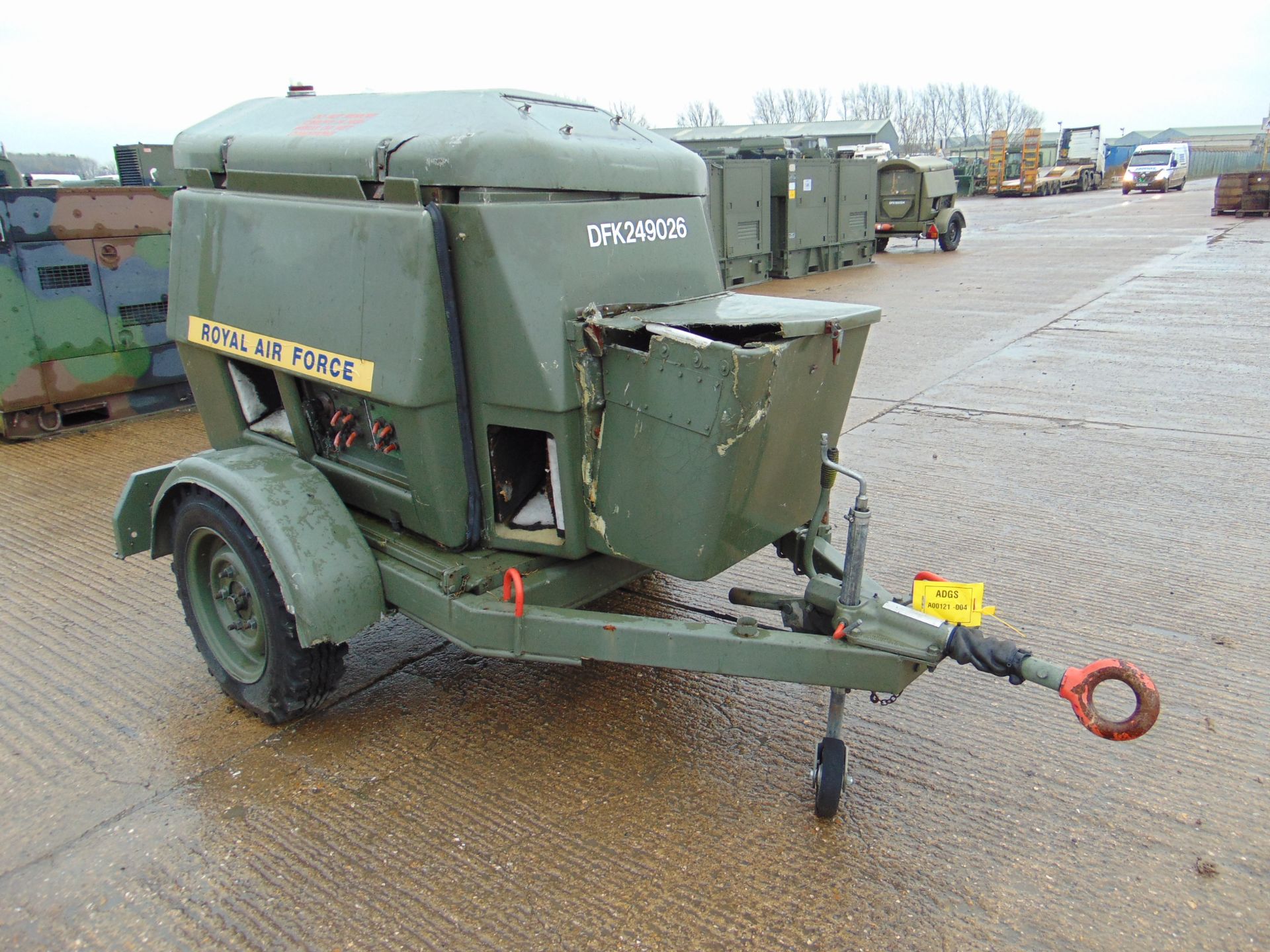 Ex Uk Royal Air Force Trailer Mounted 25 KVA Generator