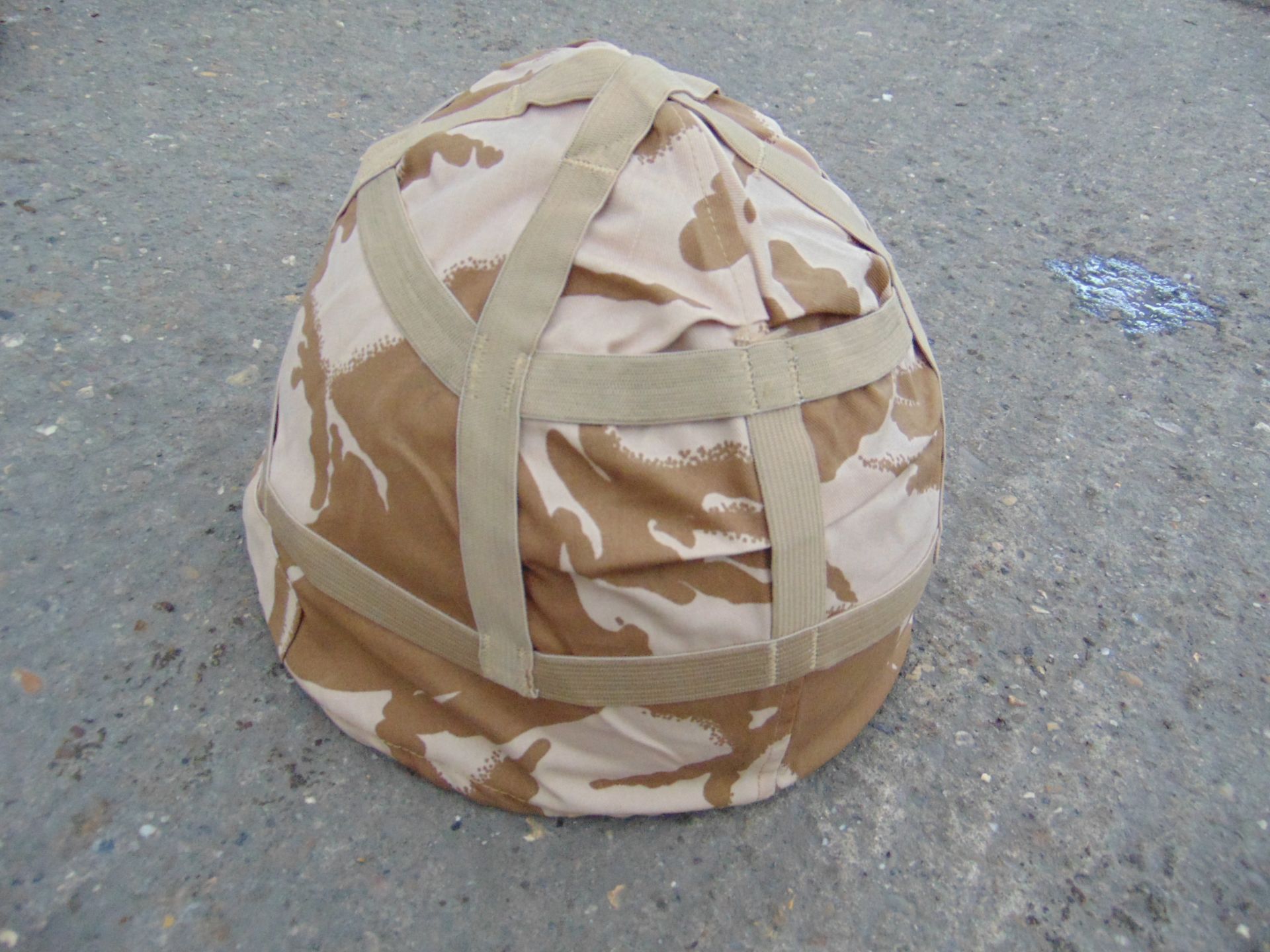 6 x British Army MK 6 Combat Helmets with desert covers - Image 2 of 3