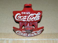 2X VINTAGE CAST IRON COCA COLA BOTTLE OPENERS