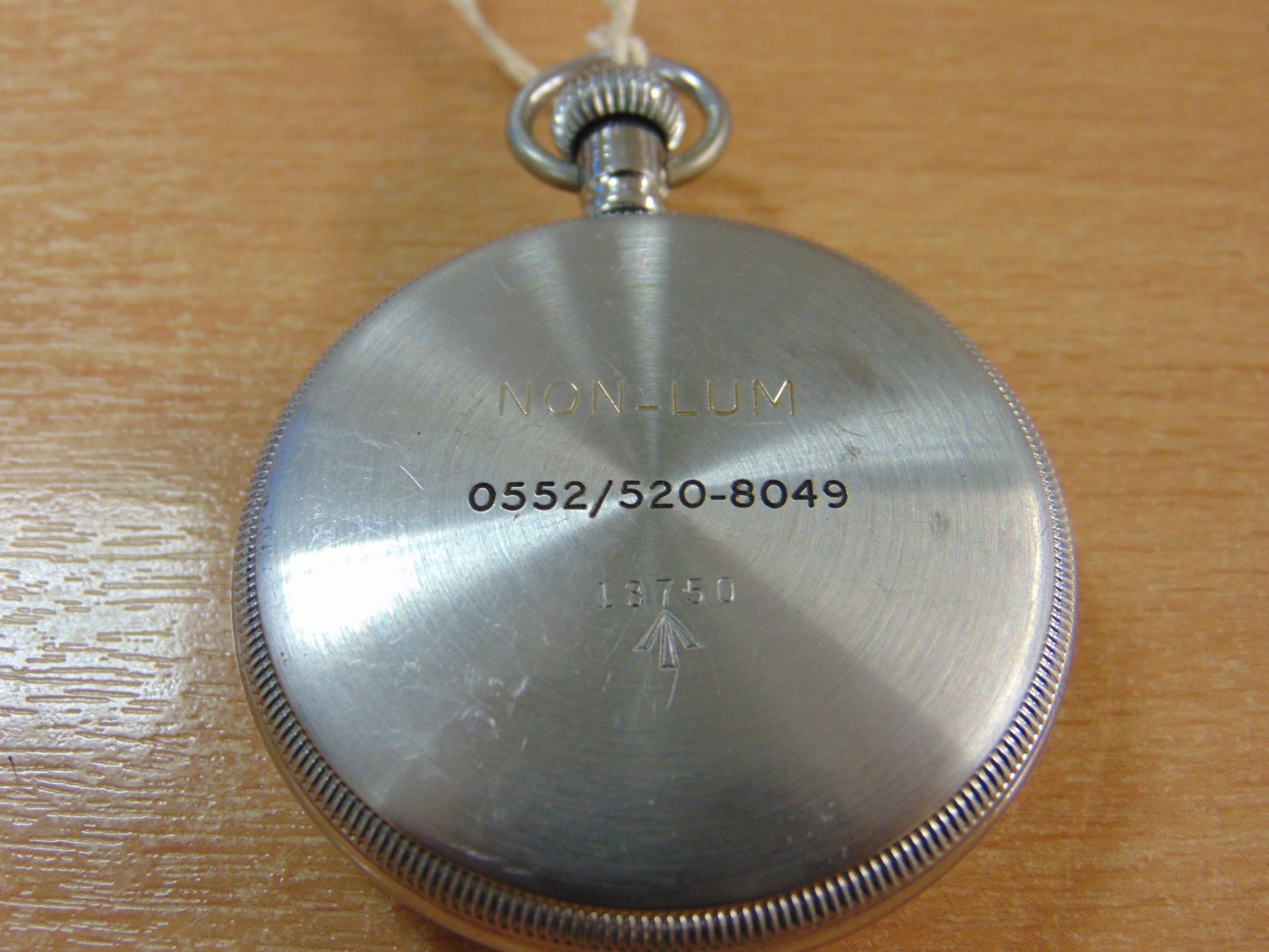 WALTHAM NON LUMINOUS 9 JEWEL POCKET WATCH ROYAL NAVY ISSUE - Image 4 of 5