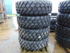 4 x Michelin XZL 365/85 R20 Tyres with Runflat Inserts and 10 Stud Rims Unused