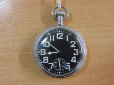 WALTHAM NON LUMINOUS 9 JEWEL POCKET WATCH ROYAL NAVY ISSUE