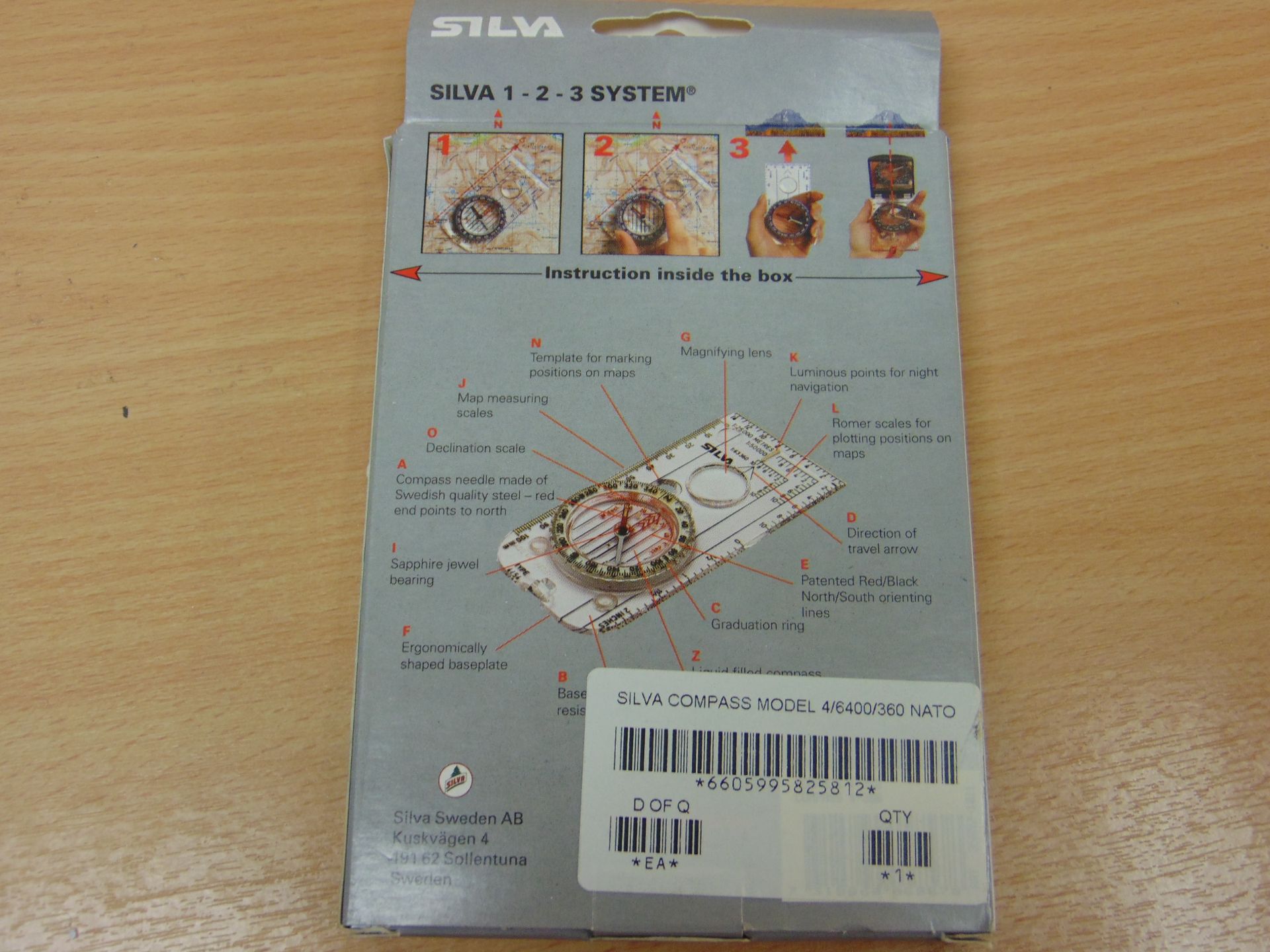 4x UNISSUED SILVA EXPEDITION 4 MAP READING COMPASS IN ORIGINAL PACKING - Image 4 of 5