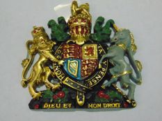 HAND PAINTED ROYAL CREST 16cm X 16 cm