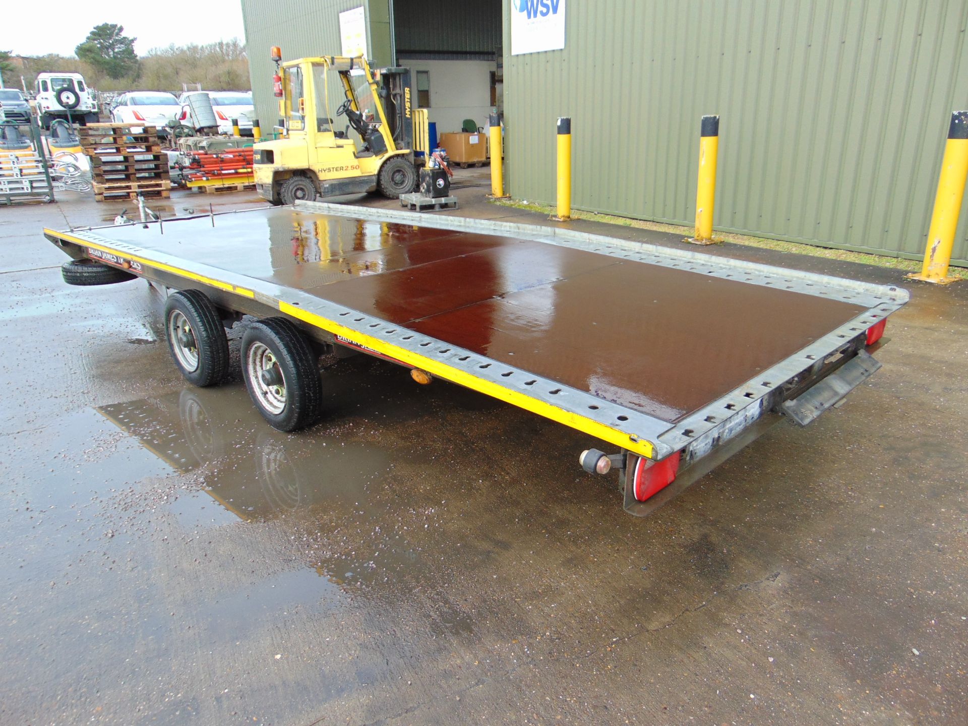 Brian James Twin Axle Car Transporter Trailer c/w Pull Out Ramps - Image 3 of 13