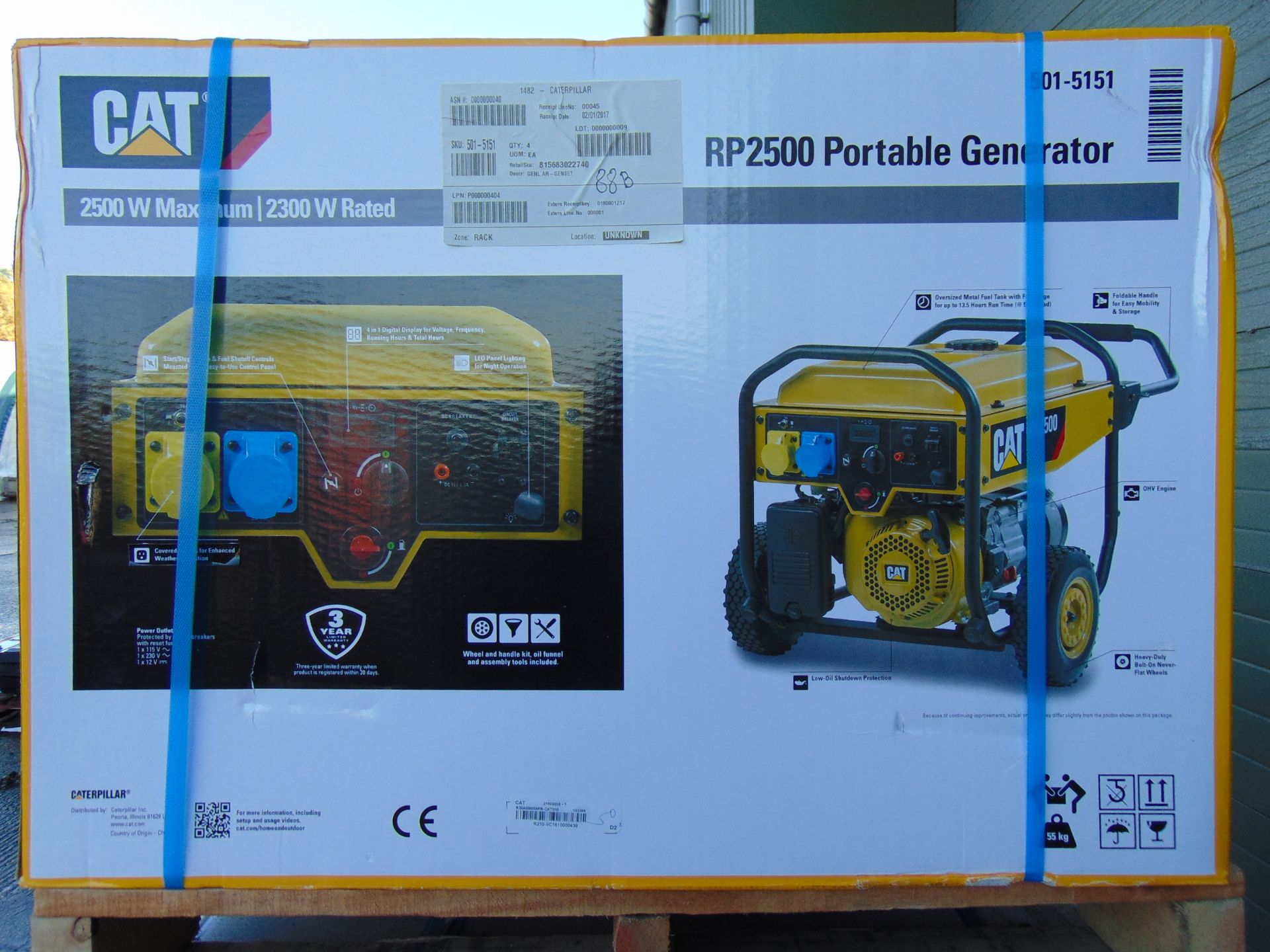 QTY 10 x UNISSUED Caterpillar RP2500 Industrial Petrol Generator Sets - Image 5 of 6